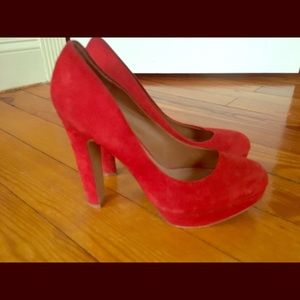 Red Suede Heels